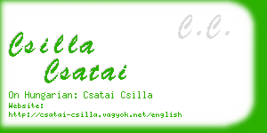 csilla csatai business card